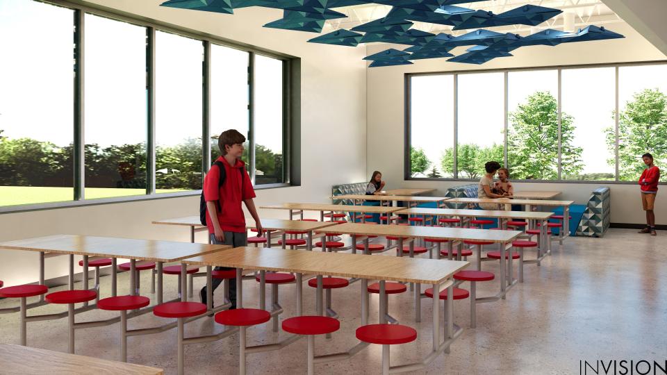 A design rendering shows how part of the interior may look after Boys and Girls Clubs of Ames completes its $7 million expansion and modernization.