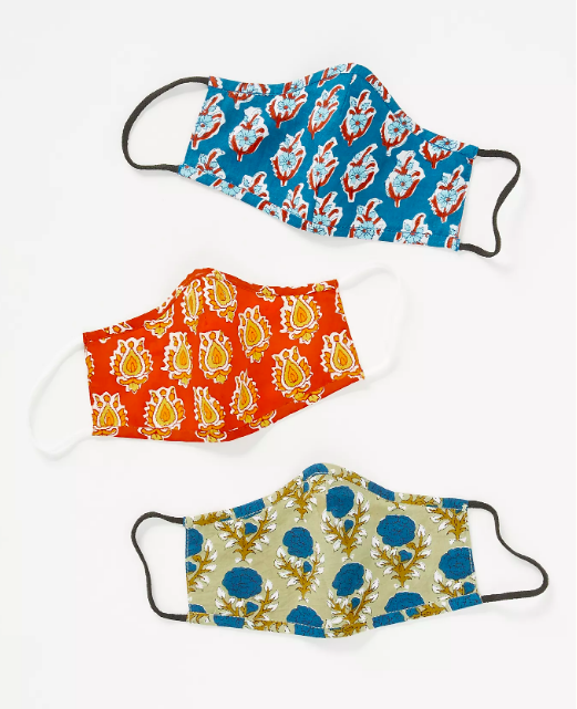 Anthropologie Reversible Lightweight Ear Loop Reusable Face Masks (Photo via Anthropologie)