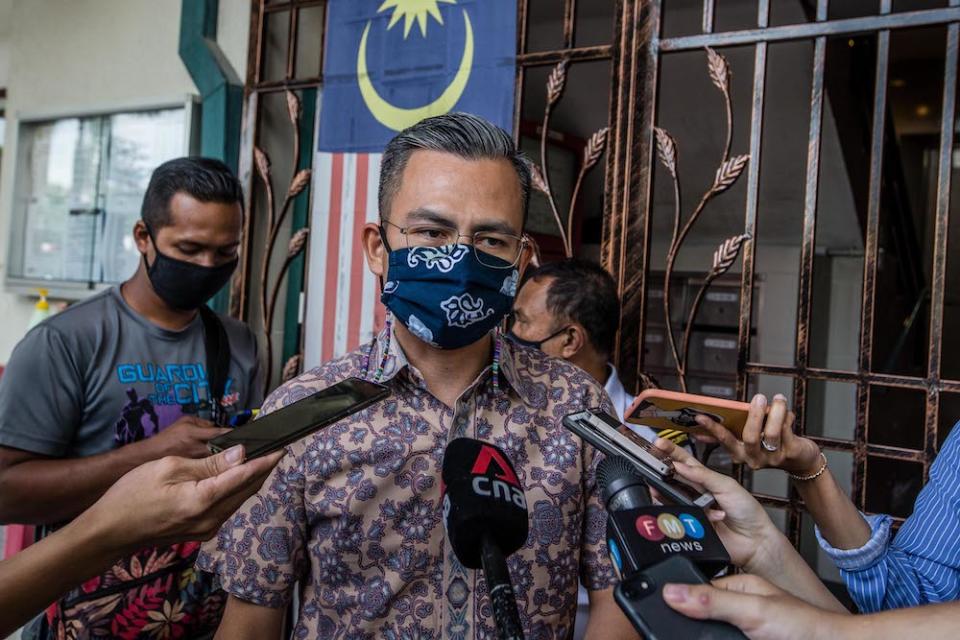 Fahmi pointed out that today is the 183th day or six months and one day since MPs last met with the last Dewan Rakyat sitting on December 17, 2020, and said this meant Malaysia would be at risk of breaching the Federal Constitution if not for the current Emergency. — Picture by Firdaus Latif