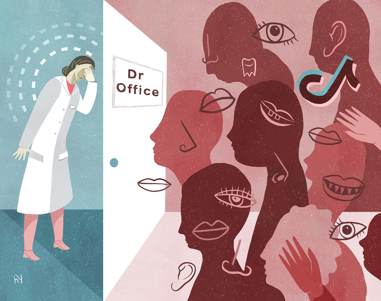 TikTok lleva a muchas personas al consultorio médico, pero los médicos preferirían que no fuera así. (Heidi Younger/The New York Times)