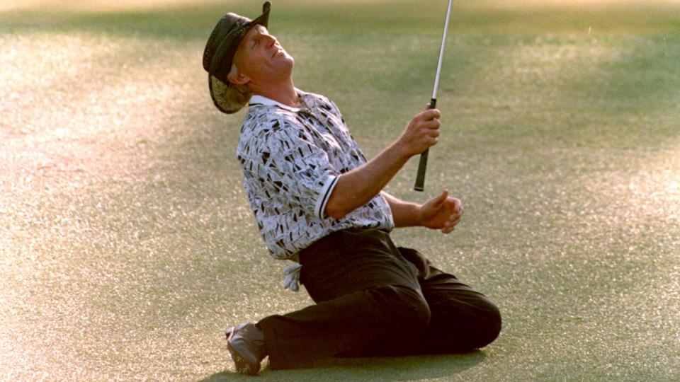 Unfortunately, this image from the 1996 Masters is what many golf fans picture when remembering the up-and-down career of Greg Norman.