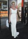 <p>Katherine was a Grecian goddess in a slinky white dress by Blumarine.<br><i>[Photo: AP]</i> </p>