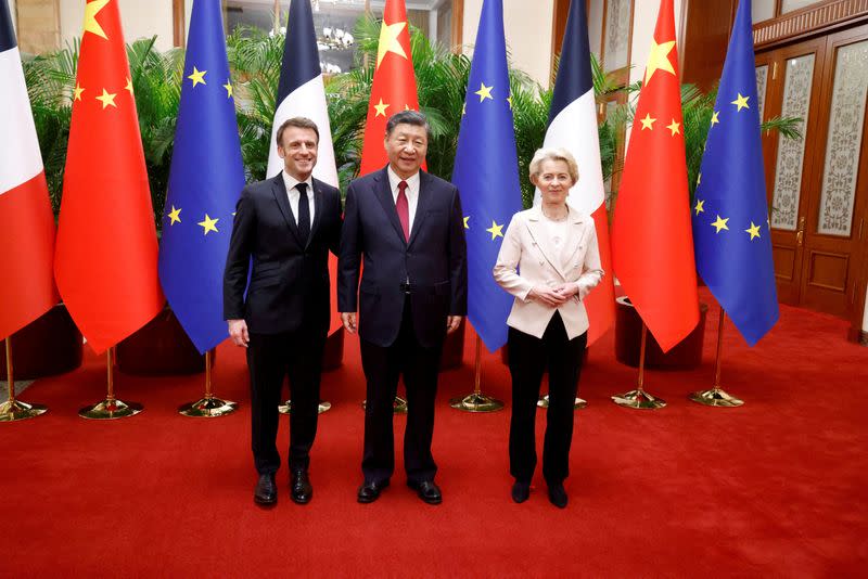 FILE PHOTO: French President Macron on state visit in China