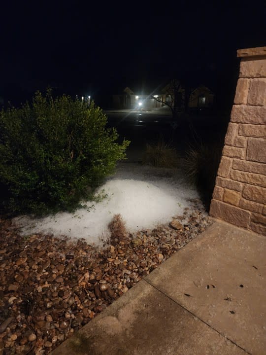 Hail in Horseshoe Bay. Jan. 23. (Viewer-submitted photo)