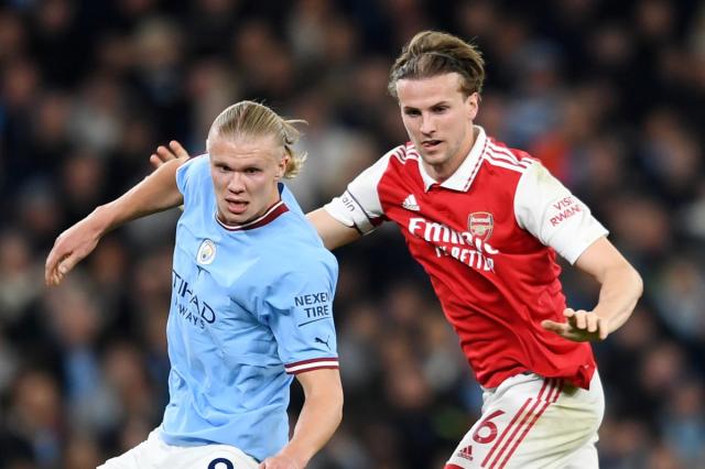 Masterful: Erling Haaland proved there are more than goals to his game (Arsenal FC via Getty Images)