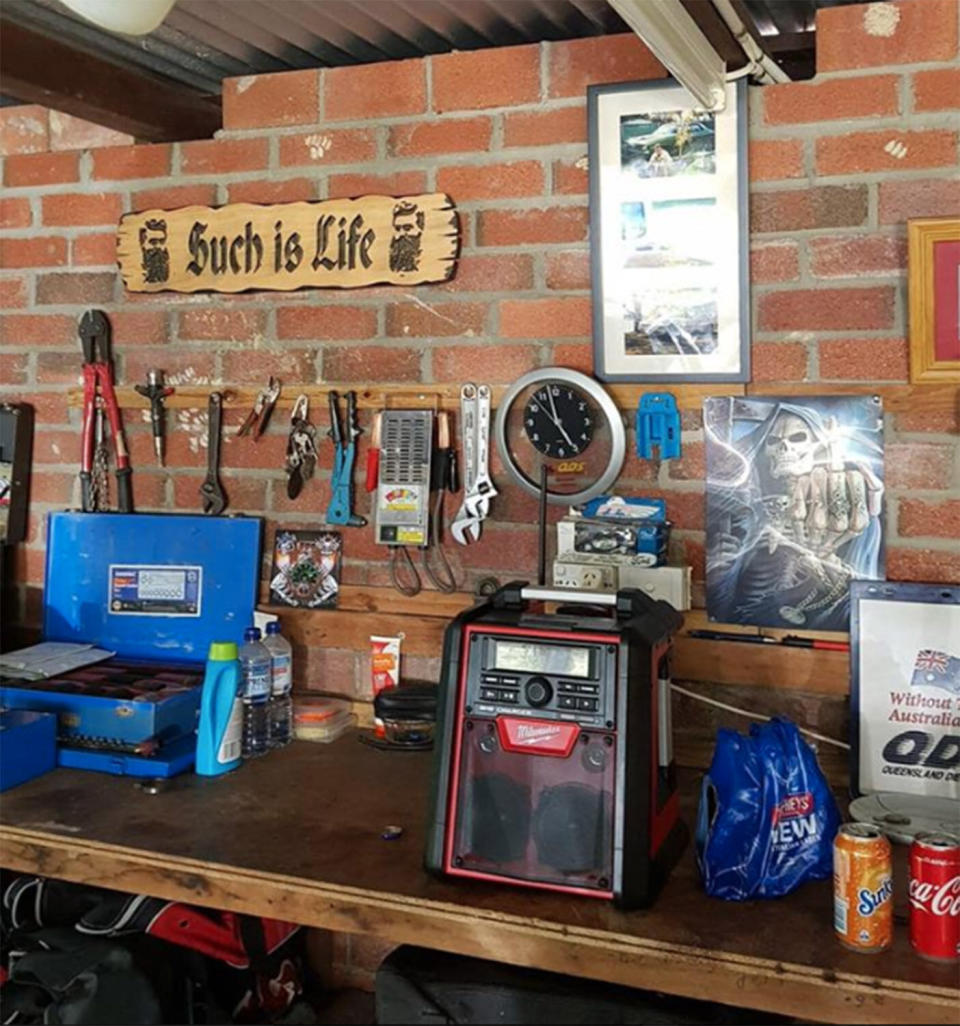 Can you guess where the "sneaky snake” was hiding in this Brisbane tool shed? Source: Brisbane Snake Catchers/Facebook