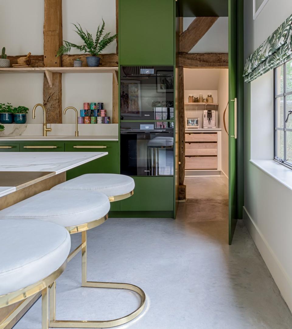 A piece by Sola Kitchens featuring a hidden back kitchen and invisible stove