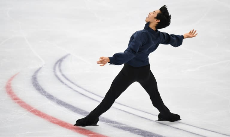 Nathan Chen of the US competes during the senior men's short programme at the ISU Grand Prix Rostelecom Cup in