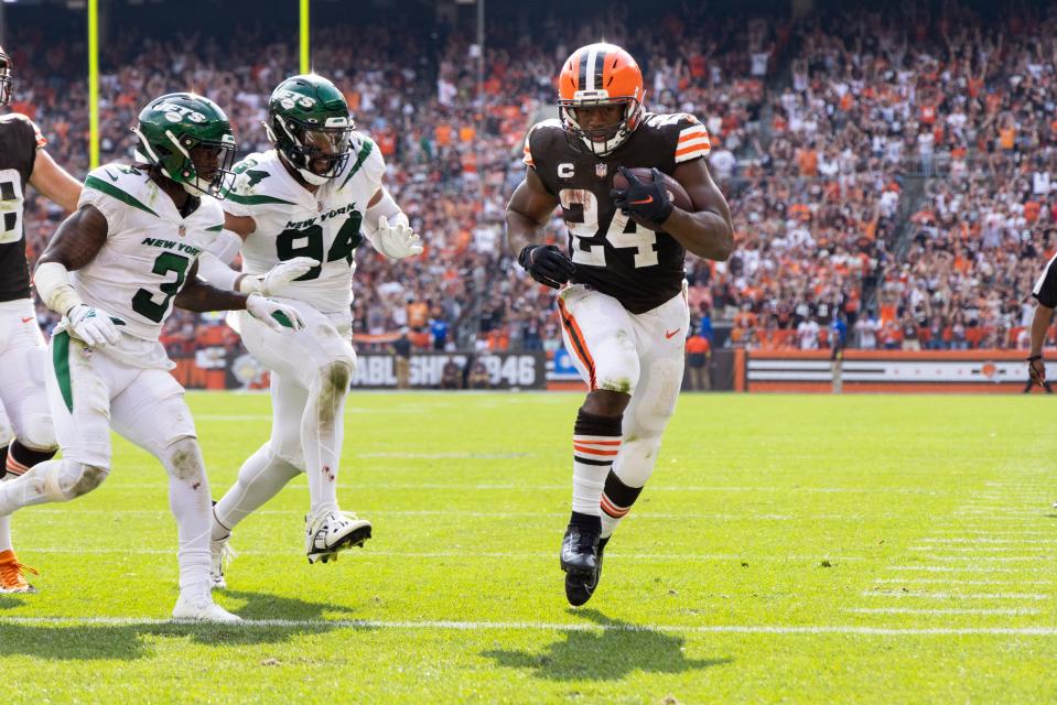 Cleveland running back Nick Chubb is coming off a three-TD game as he and the Browns face the Pittsburgh Steelers at home in Week 3.