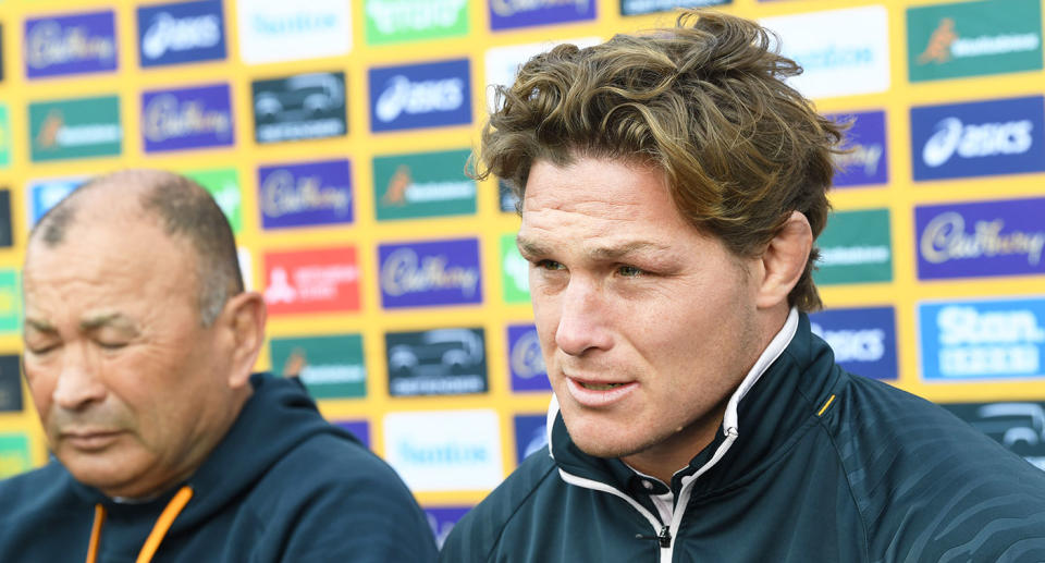 Former Wallabies captain Michael Hooper was brutally left out of Eddie Jones' World Cup squad. Pic: Getty