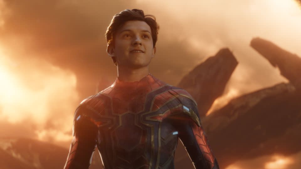 Tom Holland as Spider-Man wearing the Iron Spider suit in "Avengers: Endgame." - Marvel Studios