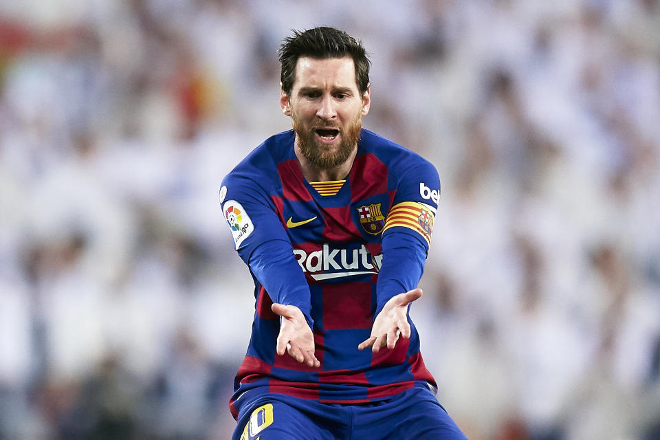 Lionel Messi is a product of La Masia who's dragged big-spending Barcelona as much as he could this season. (Photo by Mateo Villalba/Quality Sport Images/Getty Images)