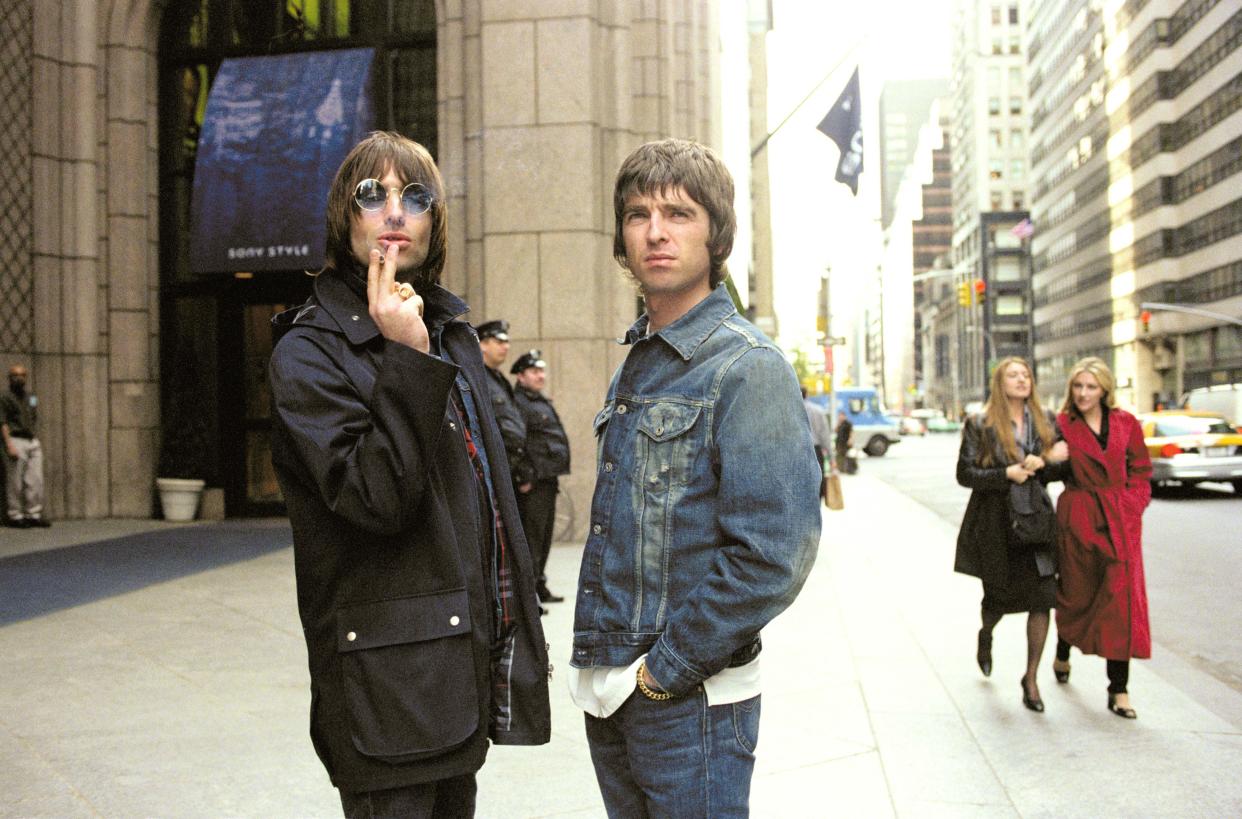 Liam and Noel Gallagher pictured in New York City