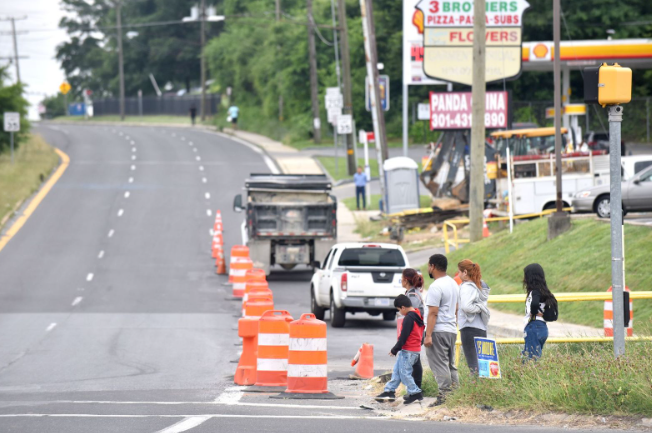 The stretch of University Boulevard that goes through Langley Park, Md., cuts across a diverse, high-density community.