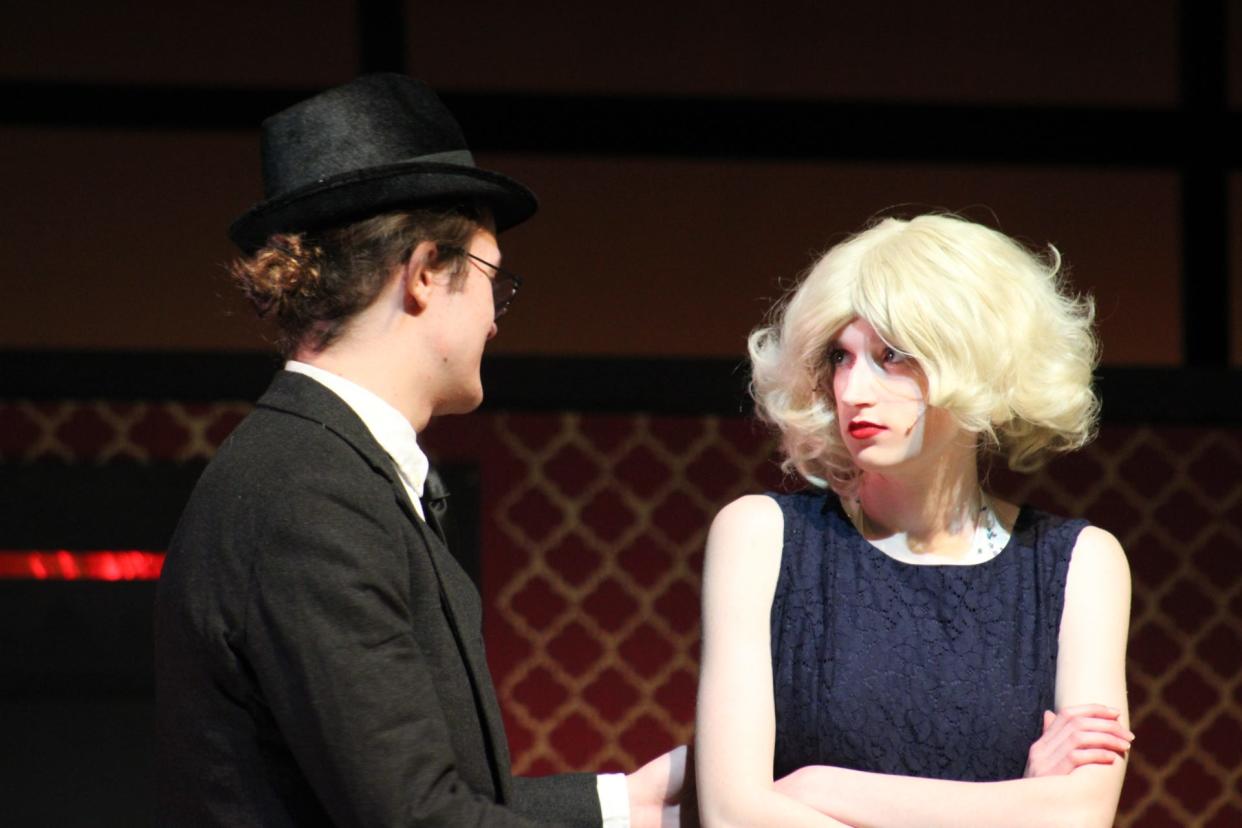 Adam Schaaf as Amos Hart and Sophia Hudson as Roxie Hart in Lakeland High School's production of "Chicago: Teen Edition." Performances at 7 p.m., April 19, and 1:30 and 7 p.m., April 20.