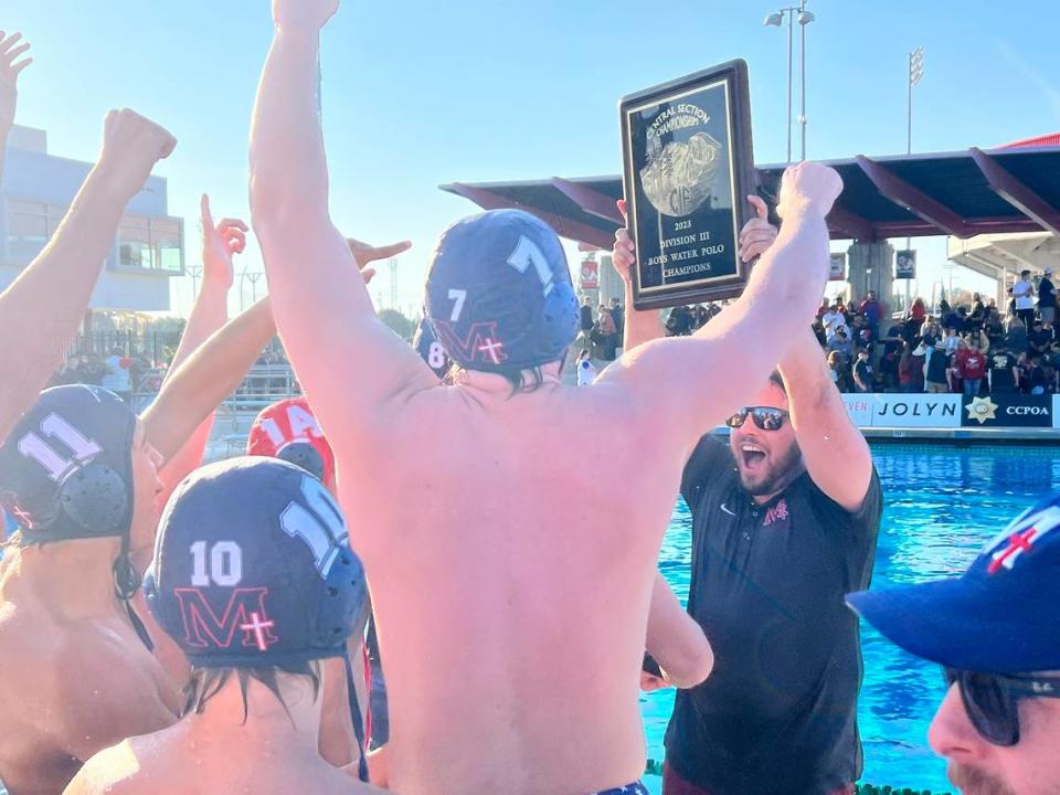 San Joaquin Memorial wins the Central Section Division II boys water polo title on Saturday, Nov. 11, 2023. CENTRAL SECTION