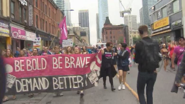 'It's always political:' Dyke March takes over Yonge Street