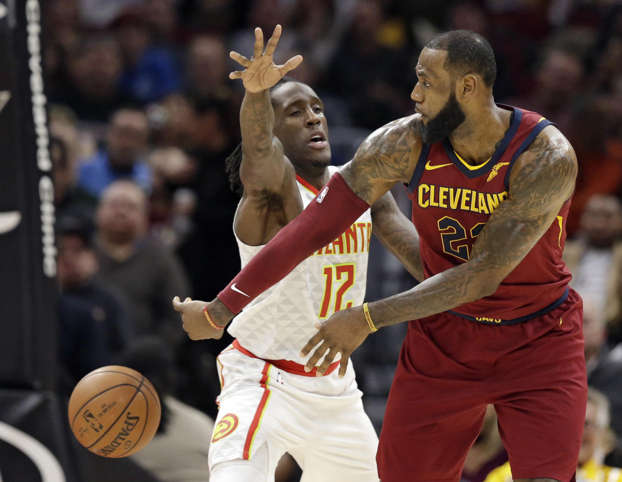 LeBron James tied a career-high with 17 assists. (AP Photo/Tony Dejak)