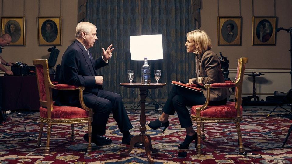 Prince Andrew and Emily Maitlis on BBC Newsnight.