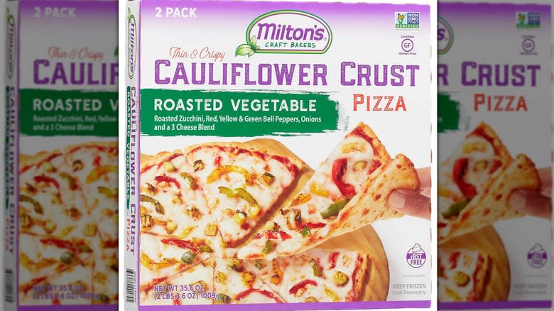 Milton's Cauliflower Crust Pizza box