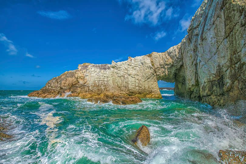 Bwa Gwyn sea arch at Rhoscolyn