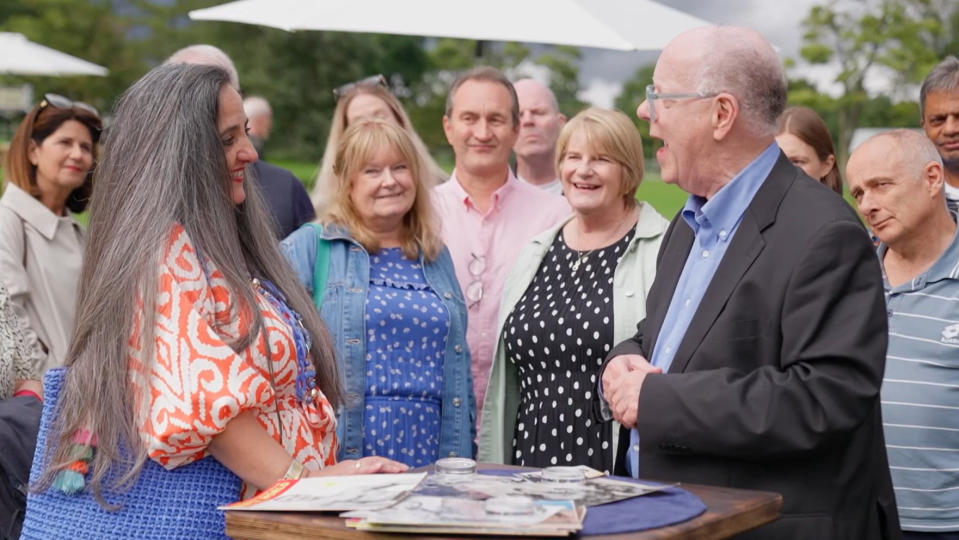 Clive Farahar was unsure how to value the Arnold Schwarzenegger collection on Antiques Roadshow. (BBC)