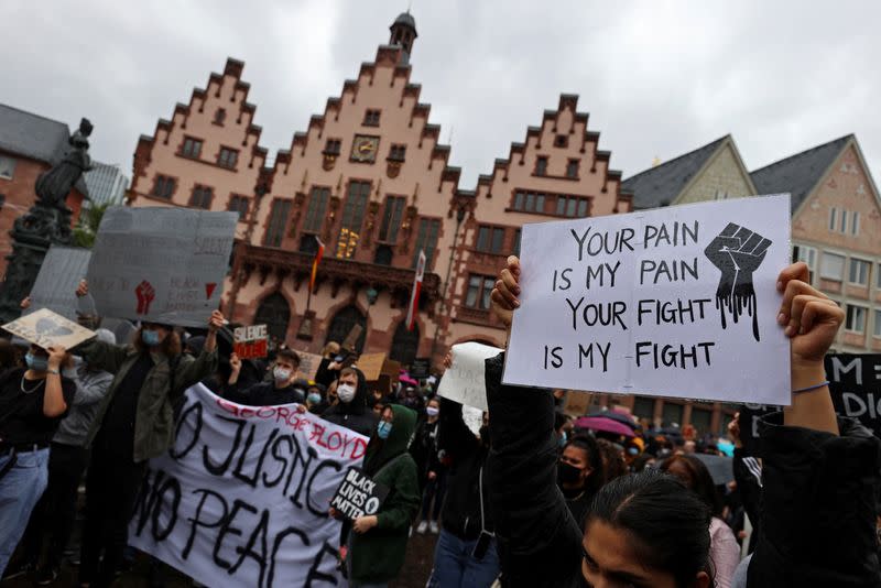 Protest against the death of George Floyd, in Frankfurt