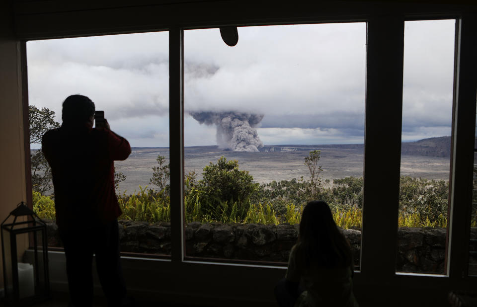 <p>Residents are on red alert, after fears emerged that the volcano could fully erupt (Getty) </p>