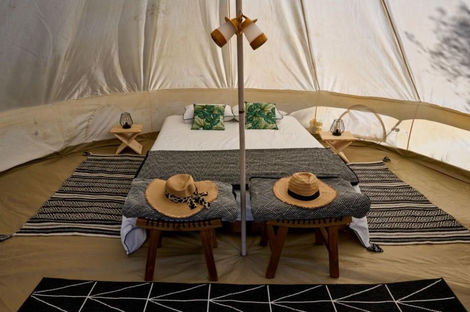 Go glamping.