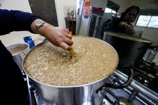 The dish, which looks a little like rice pudding, takes several days to prepare