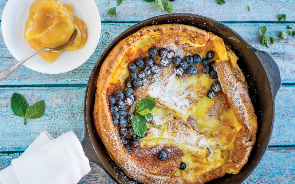 <p>Alison Ashton</p><p>Like a giant popover, a Dutch baby emerges from the oven puffed, golden and looking spectacular, yet it’s a super-easy brunch option. Trust us, guests will grab their phones to snap this Instagram-worthy beauty!</p><p><strong>Get the recipe: <a href="/646423/alison-ashton/lemon-blueberry-dutch-baby/" data-ylk="slk:Lemon-Blueberry Dutch Baby;elm:context_link;itc:0;sec:content-canvas" class="link ">Lemon-Blueberry Dutch Baby</a></strong></p>