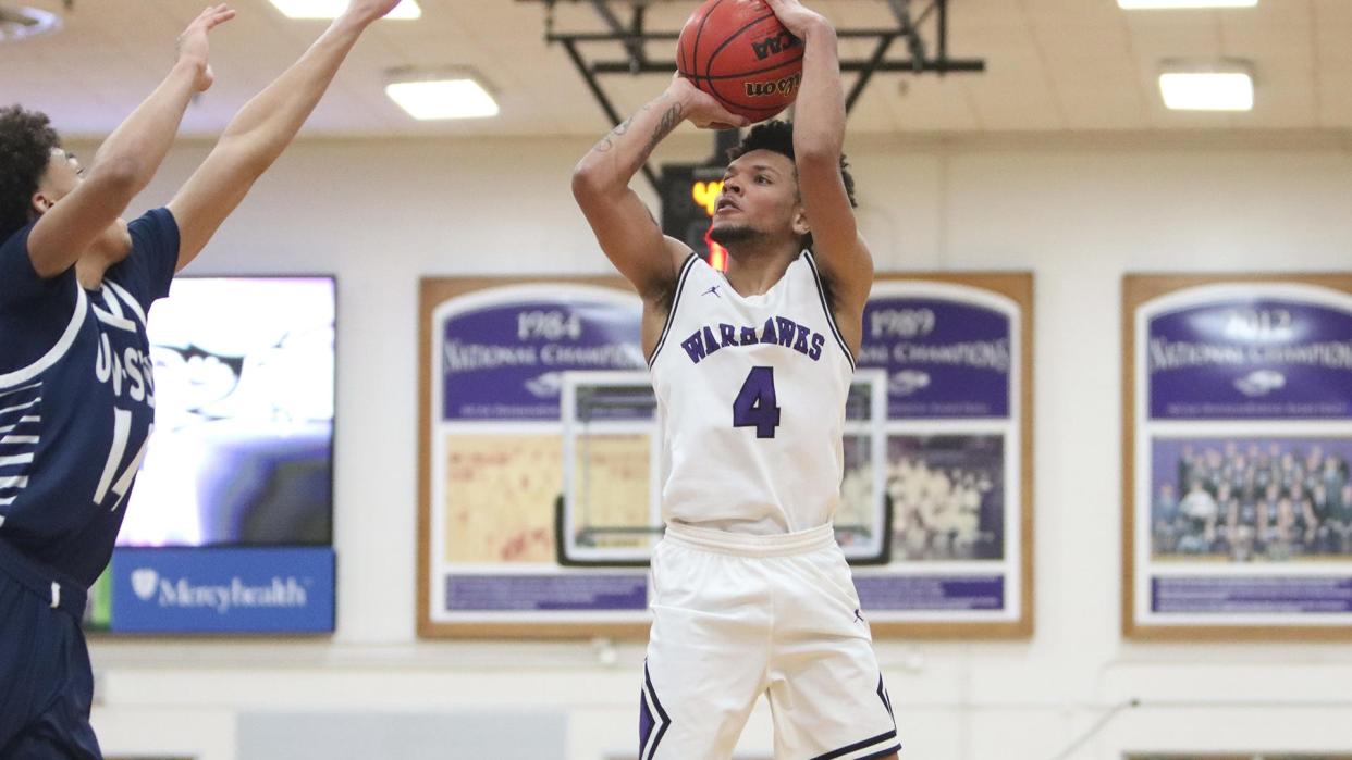 UW-Whitewater guard Derek Gray, the Warhawks' leading scorer, rebounder and defender in his sophomore season of 2021-22. He died unexpectedly in the offseason that followed.