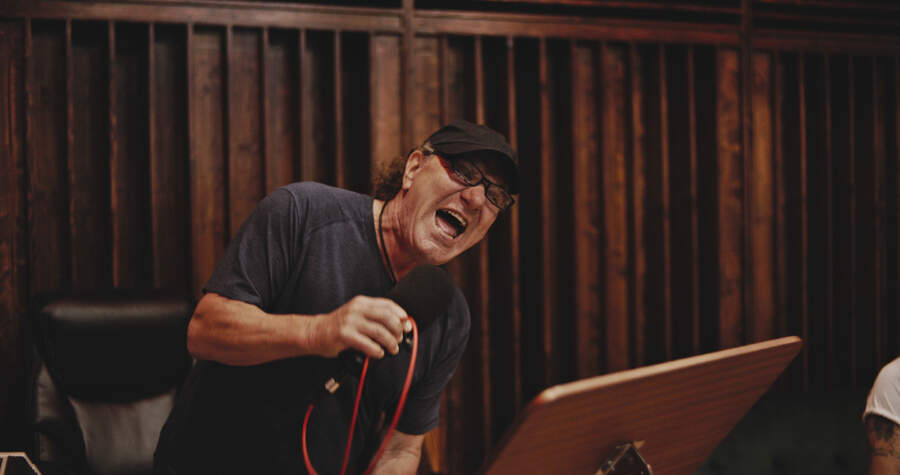 Brian Johnson in the studio