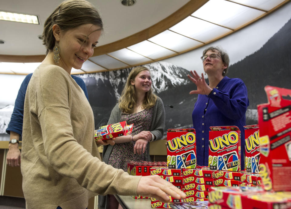 As part of an April Fools’ promotion, the city of Juneau in Alaska and Mattel announced a renaming of Juneau to UNO. (Credit: Michael Penn/AP Images for Mattel)