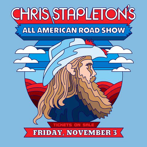 <p>Courtesy of Live Nation</p> Chris Stapleton's All-American Road Show poster