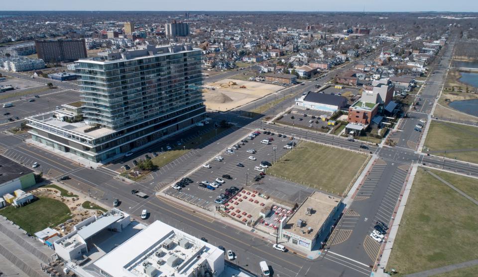 The next phase of development is underway in Asbury Park. Three separate developers plan to build townhomes and condos near the waterfront. Somerset Development's townhomes on Ocean Ave. and 4th Ave. just south of the Wonder Bar is now a parking lot and grass field. Asbury Park, NJTuesday, March 22, 2022.