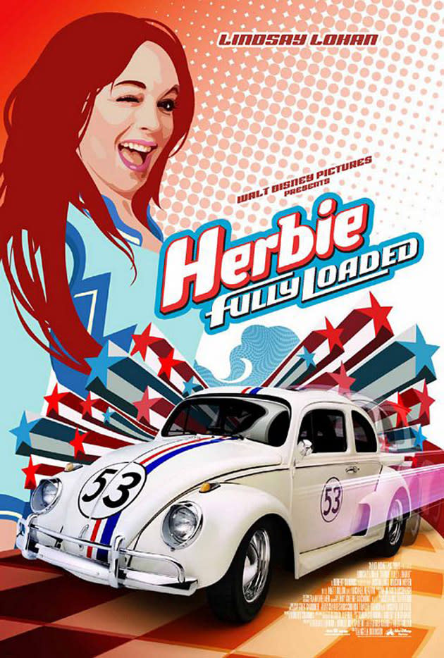 Back when Lindsay Lohan made more movies than headlines Disney hired her to front their reboot of the Herbie franchise. This poster is the best thing about that film, nuff said really.