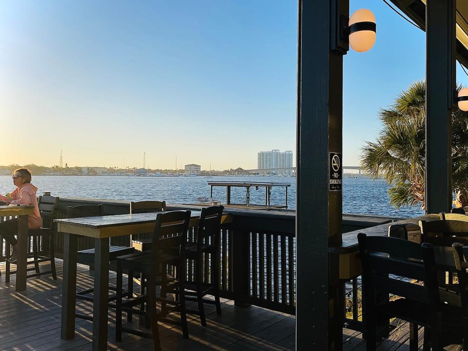 Waterfront view at Riverside Johnny's in Daytona Beach.