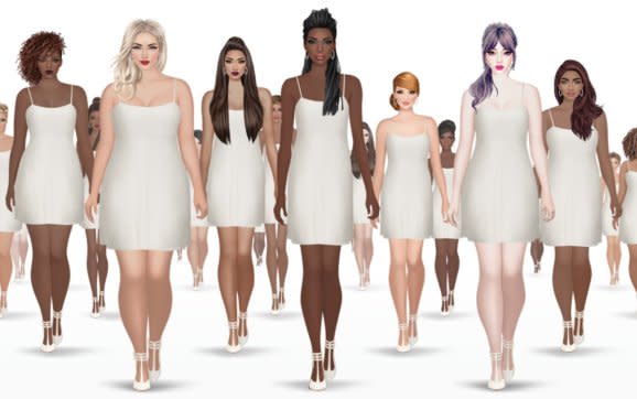 Covet Fashion has introduced more than 50 different types of female body types for its fashion app.