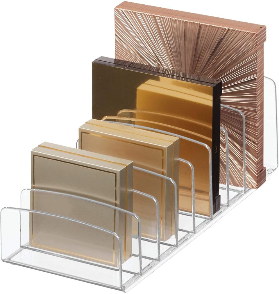 iDesign Clarity Vertical Plastic Palette Organizer. (Image via Amazon)