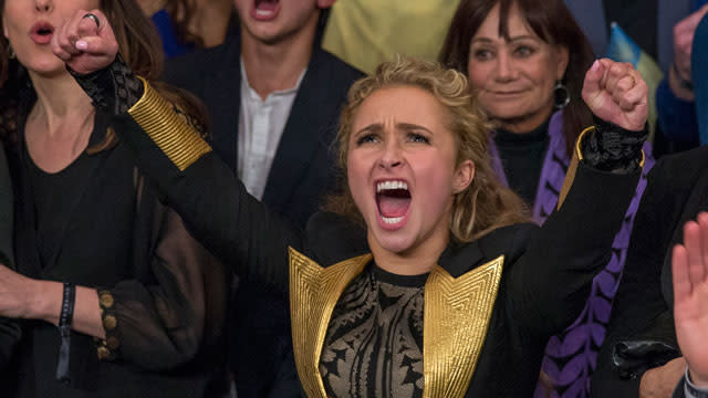 Hayden Panettiere was more excited about her fiance's boxing match than most people are about anything in their entire lives. The 25-year-old <em>Nashville</em> star turned out to show support for her heavyweight future husband, Wladimir Klitschko, in his title fight against Bryant Jennings at Madison Square Garden. <strong>NEWS: Hayden Panettiere's Fiance Wladimir Klitschko Talks New Baby and Wedding Plans </strong> While Klitschko won the fight handily, Panettiere's manic enthusiasm stole the spotlight. Splash News As her fiance threw skilled, powerhouse punches, the young star couldn't help but get swept up in the heat of the moment in one of the most adorable displays of loving celebrity support ever. Either that or she's a vicious competitive asskicker who loves seeing some brutal gladiatorial combat. Splash News Actually, it seems like a pretty healthy dose of both. In December, the happy couple welcomed their first baby, daughter Kaya. Check out the video below for more on their adorable family.