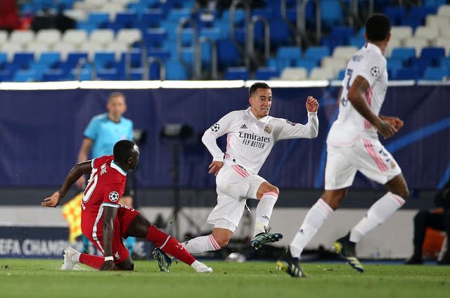 Sadio Mane, left, and Lucas Vazquez