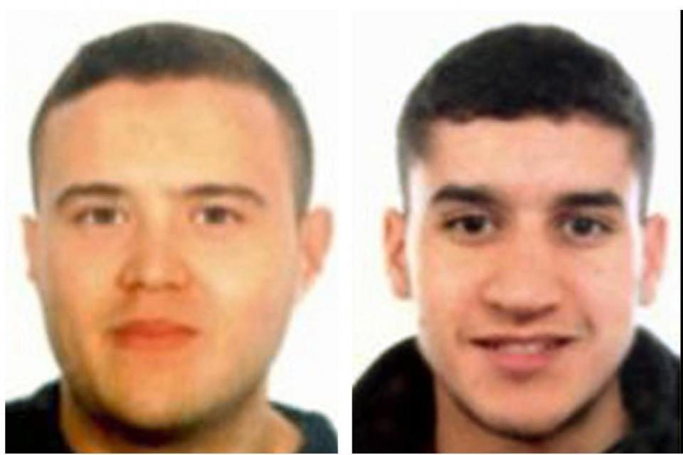 Mohamed Hychami (left) and Younes Abauyaaqoub (PA)