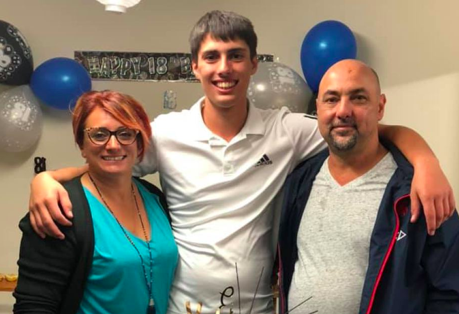 Christopher Cassaniti pictured with his parents. Source: Facebook