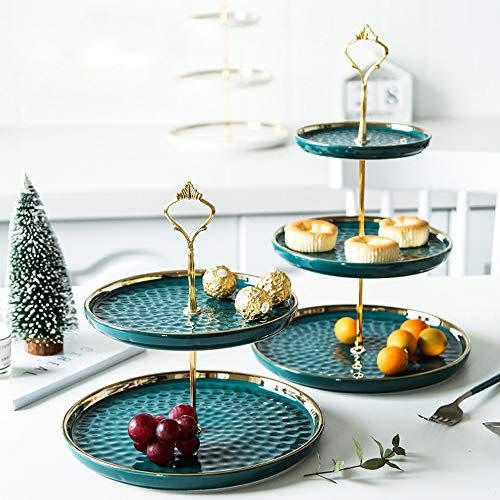 13) Round Porcelain Tiered Cupcake Stands