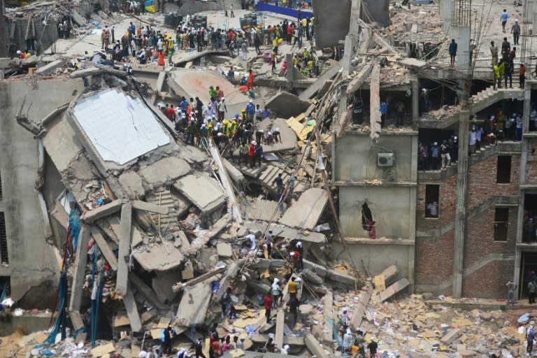 The Rana Plaza garment factory building collapsed in Savar, on the outskirts of Dhaka, in April 2013 killing more than 1,100 people