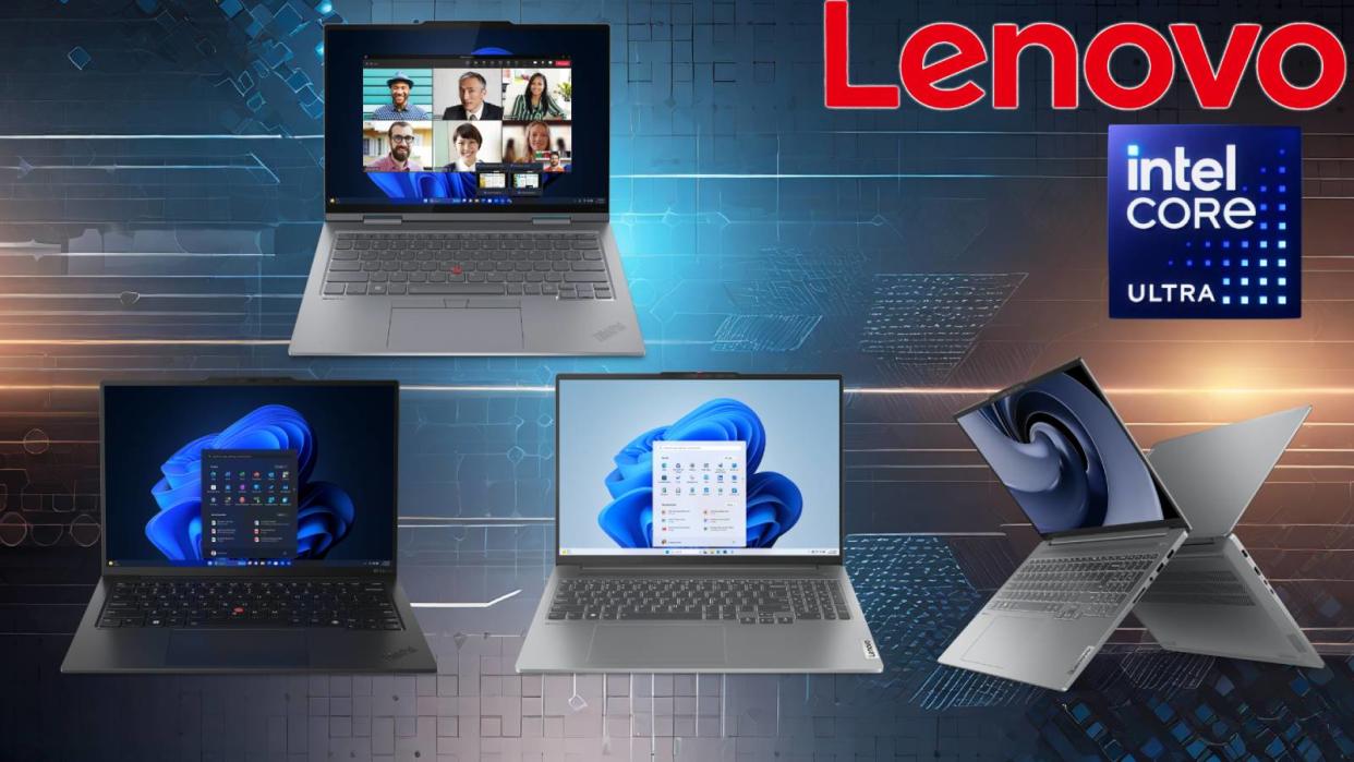  Lenovo joins the age of AI PCs powered by the Intel Core Ultra CPUs. . 