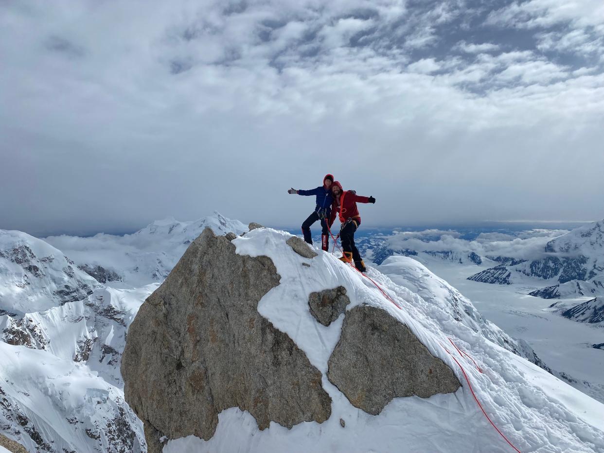 Mills and Scott Weinstein, a father-son climbing team from Clay County, celebrated 2021 Father's Day at "The Edge of the World," a point on the climb up Denali with a 4,000-foot dropoff. The Weinsteins have spent years attempting to reach the highest natural points in all 50 states. After last summer, the only one missing is Alaska. An injury forced them to stop about 3,000 feet from Denali's 20,310-foot summit.