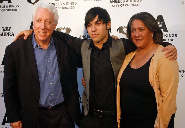 <p>Jerry Lai/Getty</p> Pete Wentz arrives for a VIP preview party and his 29th birthday celebration with his parents Pete Wentz Sr. and Dale Wentz on June 17, 2008, in Chicago, Illinois.