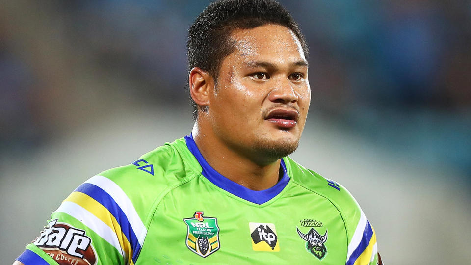 Joey Leilua, pictured, will be awaiting the match review committee's verdict after being reported for foul play.